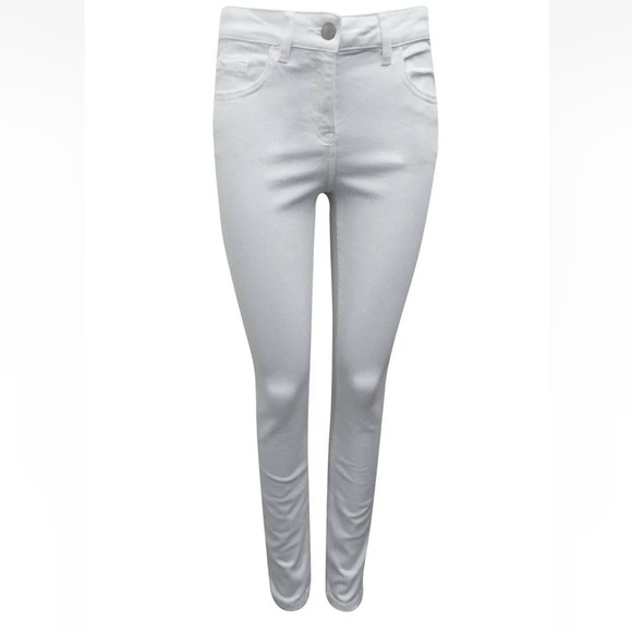 next Denim - Next White Mid Rise Cotton Rich Skinny Jeans L31  Sizes: 8, 10, 12, 18, 20